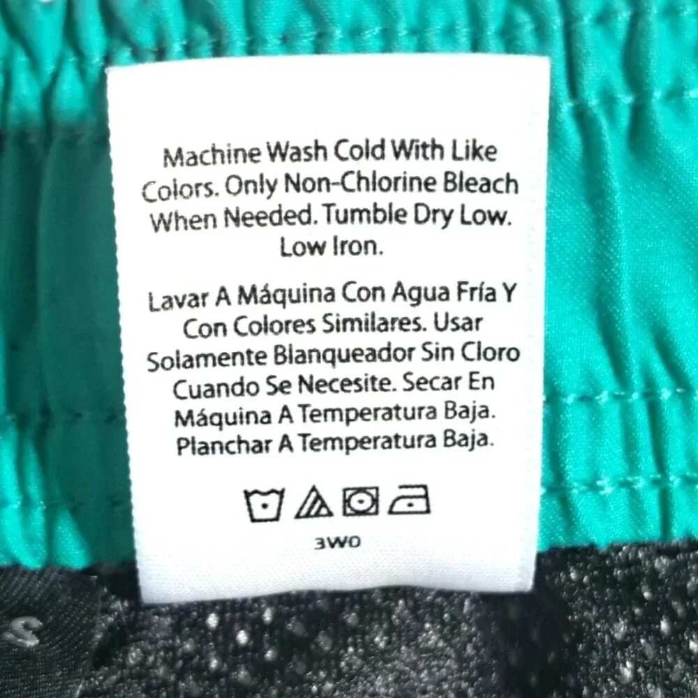 No Boundaries Men's Multicolor Hawaii Palm Mesh Lined Swim Trunks Size L (36/38)
